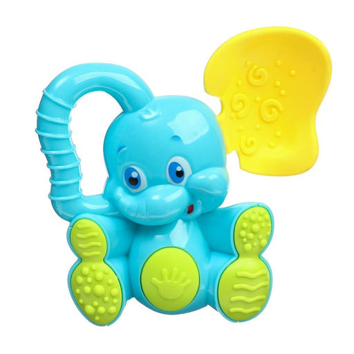 Погремушка - пищалка Слоник, с эластичными элементами, цвет МИКС, Крошка Я фото 3