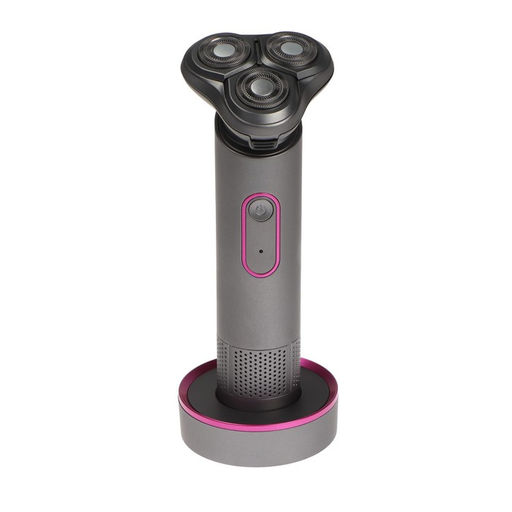 Электробритва Luazon LBR-14, роторная, 3 головки,3 Вт, АКБ, триммер, серая