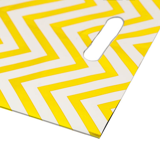 Цена за 2 шт. Набор подарочных пакетов, металлизированный, "Зиг-заг" золотой 17х25 см , 20 микрон 10 шт набор