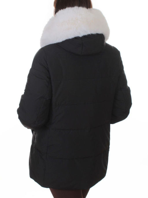 M-M02 BLACK Куртка зимняя женская (200 гр. холлофайбер)