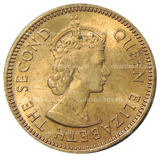 Монета 1/2 цента 1955 года Британские Восточные Карибы