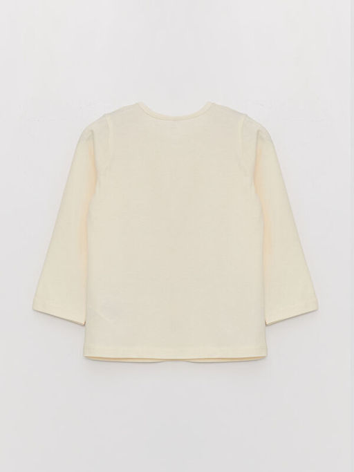 Bisiklet Yaka Bask?l? K?z Bebek 2li Pijama Tak?m?