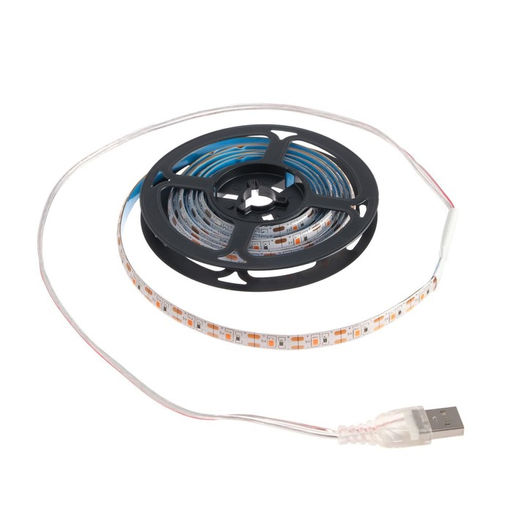 Фитолента для растений Luazon Lighting, светодиодная, 10.3 Вт, 2 м, IP65, 5 В, 60 LED/м, USB, SMD5050, мультиспектральная
