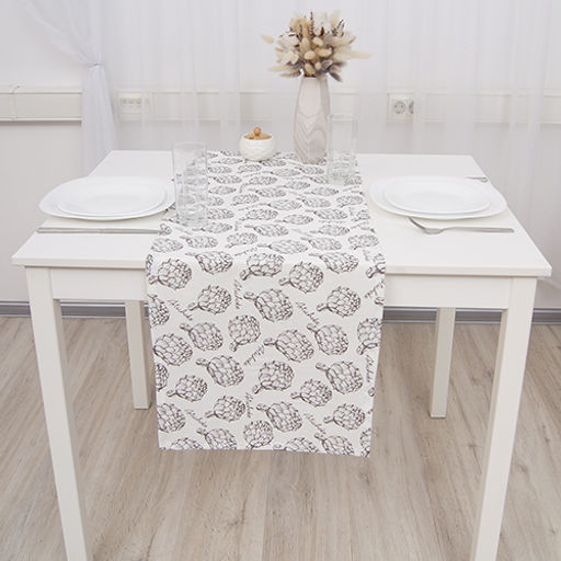 Дорожка Simple life 40х145, рогожка, 100% хлопок, Клетка Грей - Традиция фото 6