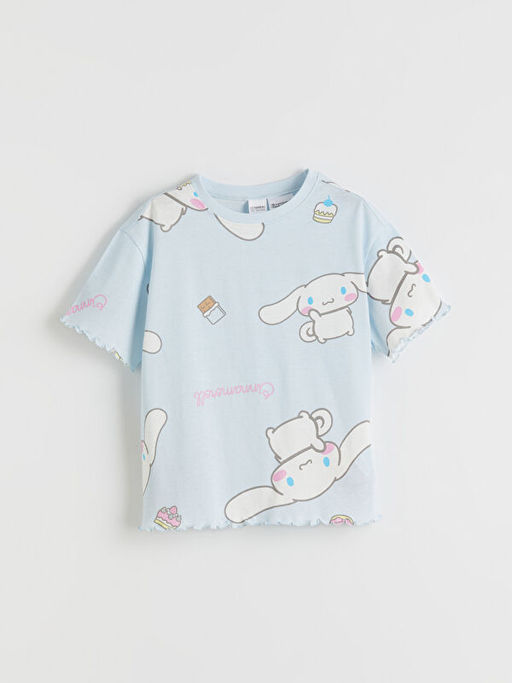 Bisiklet Yaka Cinnamoroll Bask?l? K?z ?ocuk Pijama Tak?m?