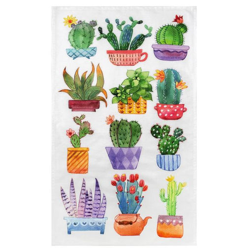 Цена за 2 шт. Полотенце Этель Кактусы 40х73 см, 100% хлопок, саржа 190 гр/м2  фото 2