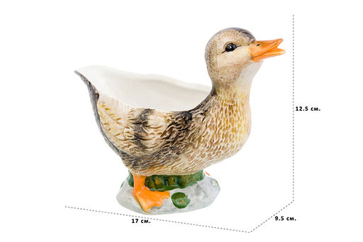 Блюдо сервировочное Elan Gallery Уточка керамика 250 мл 17×9,5×12,5 см  фото 2