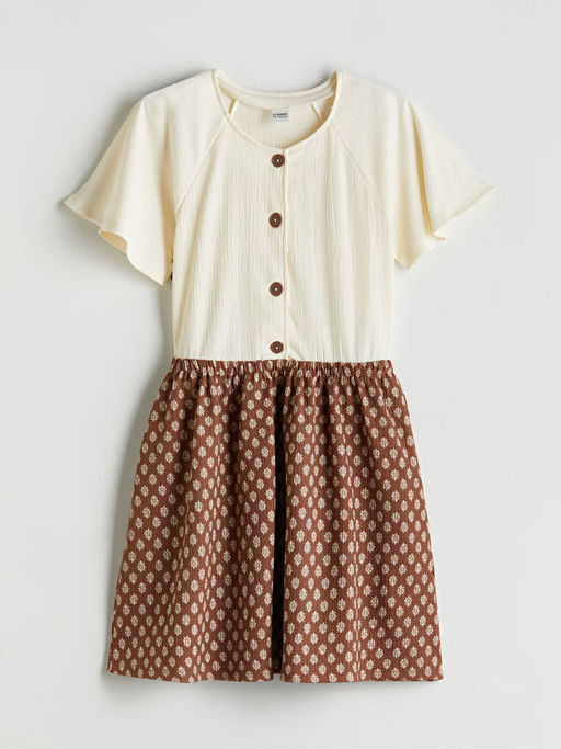 Bisiklet Yaka K?z ?ocuk Elbise