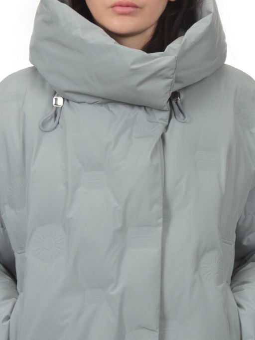 302 GRAY/LT. BLUE Пальто зимнее стеганое женское (200 гр. холлофайбер) - Fashion фото 4