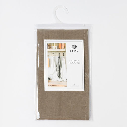Полотенце Этель ECO, цв. оливковый, 40х68/+-2 см, 70% хл, 30% лён, 190 г/м2  фото 6