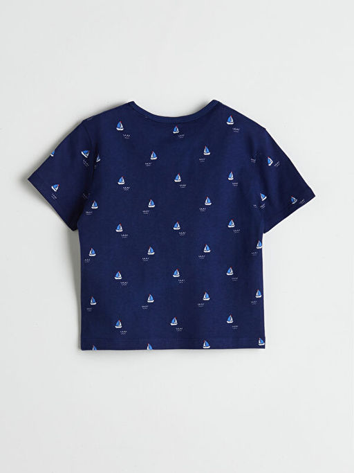 Bask?l? Erkek Bebek Ti??rt ve ?ort 2li