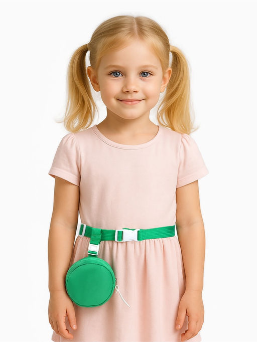 Сумка детская поясная на молнии «Выбражулька», зелёная