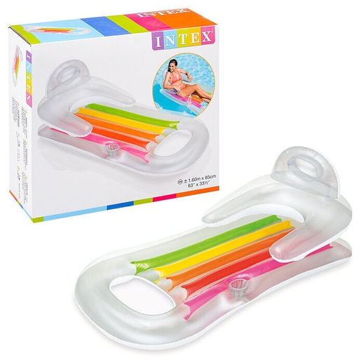 -21% Большой надувной матрас кресло КING 160х85см, INTEX цвета микс  фото 2