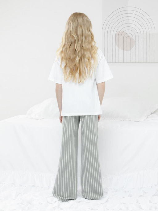 МП 1657/белый Н250 пижама для дев