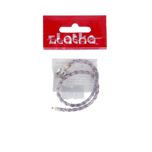 Zlatka Браслет плетеный RBL-01 21 см 5 шт СК/Распродажа №20 розовый металлик  фото 4
