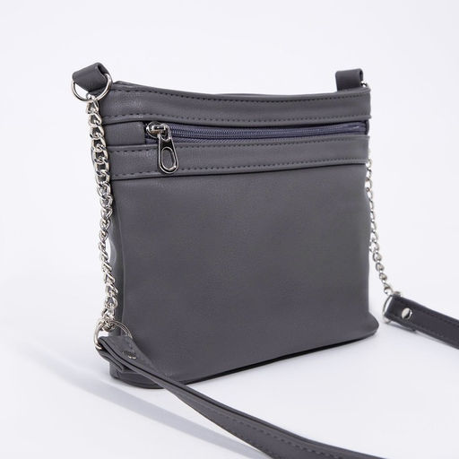 Сумка кросс-боди на молнии, цвет серый - Simaland фото 3