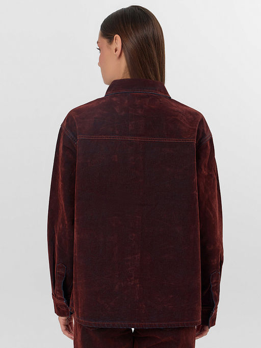 Жакет женский джинсовый бордовый - Mark formelle фото 2