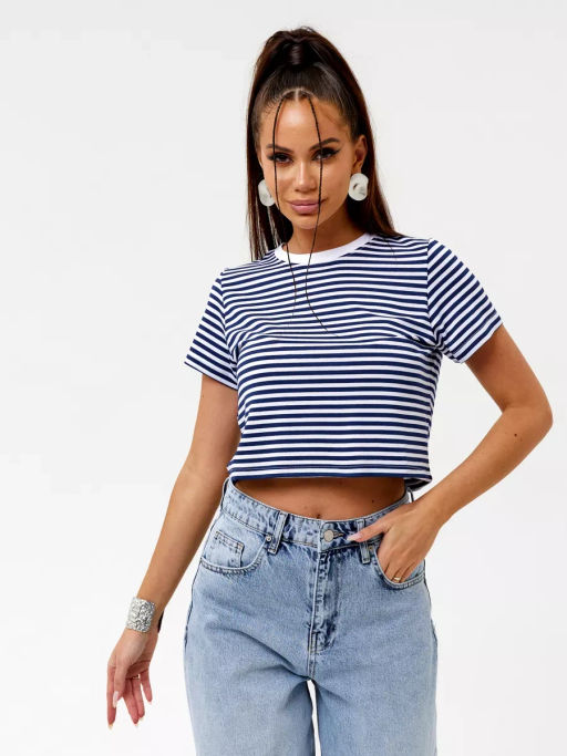 Женский топ в полоску морячка CRACPOT 129-yz