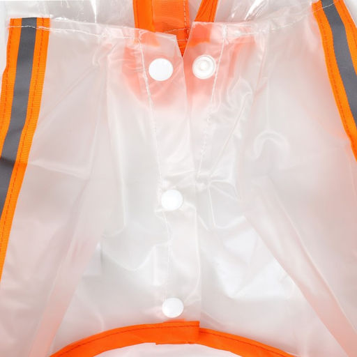 Дождевик-комбинезон для собак, р-р XS (ДС 20, ОГ 32 см, вес 1-3 кг), прозрачный-оранжевый - Simaland фото 11