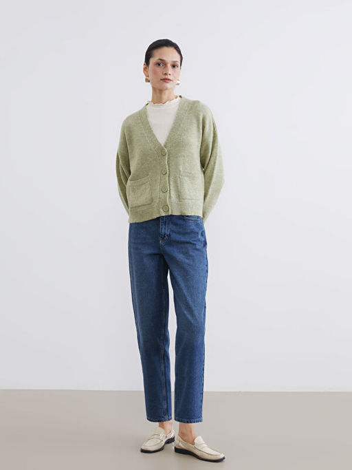 V Yaka Kad?n Triko H?rka