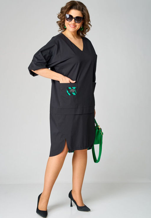 Платье EVA GRANT 7200А-Р принт зелень