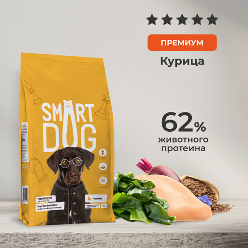 Сухой корм для взрослых собак крупных пород с курицей и овощами, MAXI ADULT, Chicken