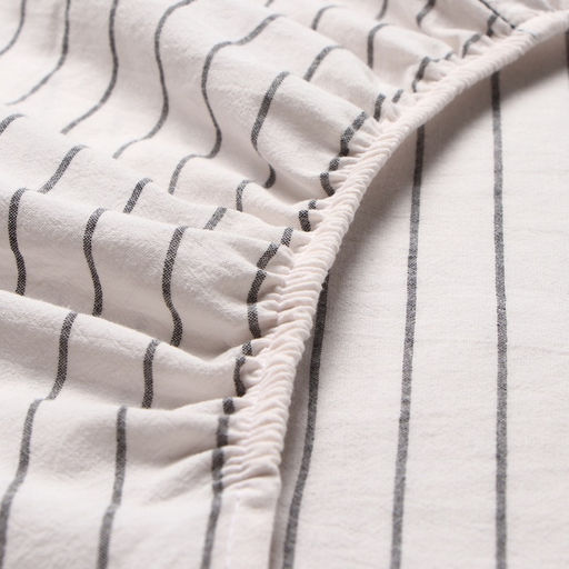Простыня Этель White stripes 160*200*25 см, жатый хлопок, 140 гр/м2, 100% хлопок  фото 2