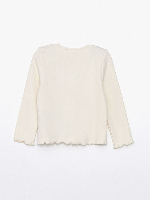 Bisiklet Yaka Bask?l? K?z Bebek Ti??rt - Waikiki фото 2