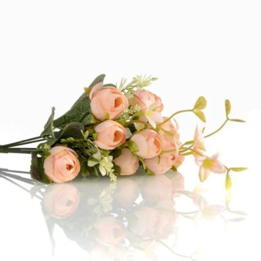 Цветок искусственный 34 см 5 бутонов Камелия / NT44-3 /уп 2/200/1200/ - Галеонтрейд фото 2