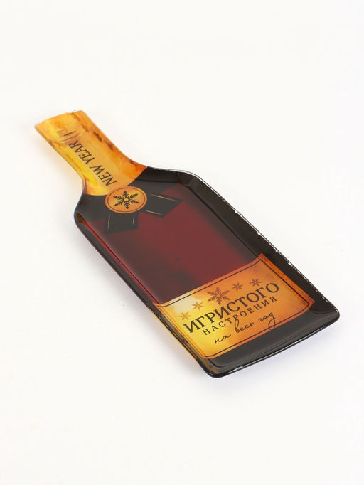 Блюдо сервировочное новогоднее «Игристого настроения», 12×35 см, стекло