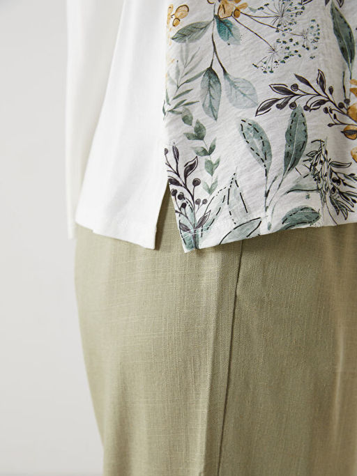 Bisiklet Yaka ?i?ekli Bluz