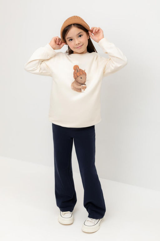 КР 302670-1/молочный джемпер (свитшот) для дев