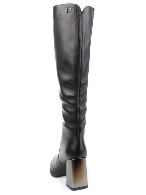 02-B6236-6051Z-9BM-1 BLACK Сапоги зимние женские (натуральная кожа, натуральный мех)