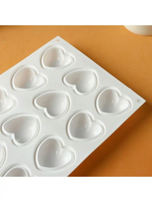 80327-287G Форма Сердце для выпечки кексов, пирожных, конфет, муссов силикон (х120) - Mayer&boch фото 9