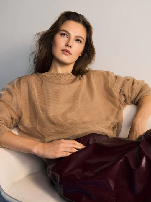 Двухслойный джемпер с хлопком в составе / Zarina