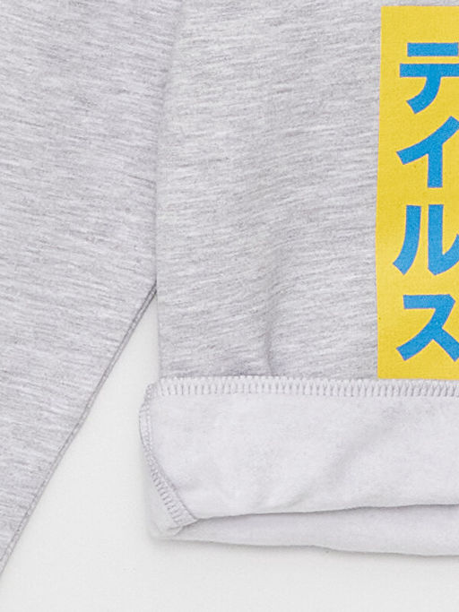 Bisiklet Yaka Sonic Bask?l? Uzun Kollu Erkek ?ocuk Sweatshirt - Waikiki фото 3