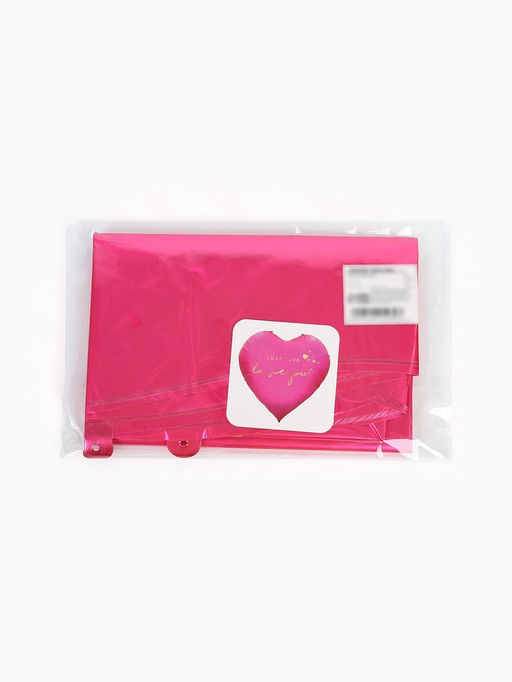 Воздушный шар фольгированный 63" «Сердце, фуксия"