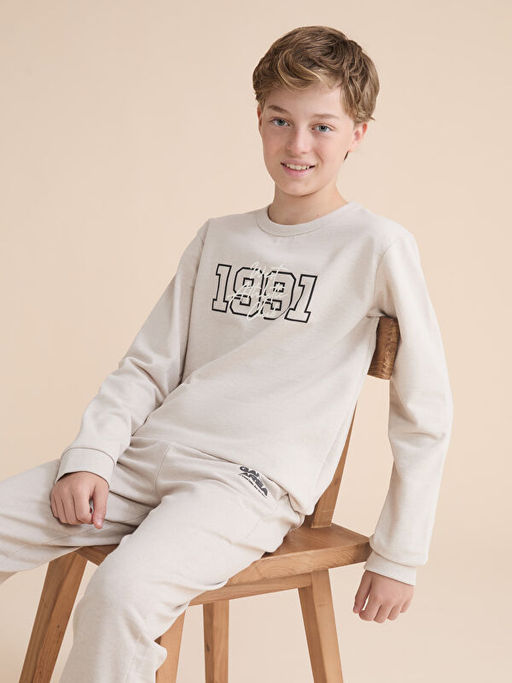 Bisiklet Yaka Erkek ?ocuk Sweatshirt