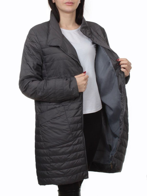 K-532 DK. GRAY Куртка демисезонная стеганая женская (70 гр. холлофайбер) - Fashion фото 7