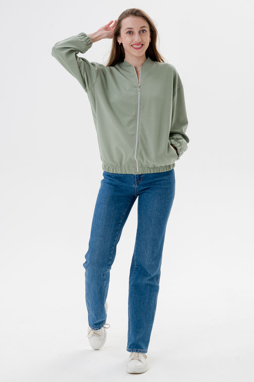 Бомбер из коттон фита полынь макси - Амадэль фото 17