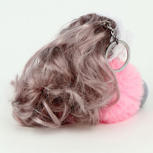 Мягкая игрушка Куколка модница на брелоке, 16 см, цвет розовый - Simaland фото 4