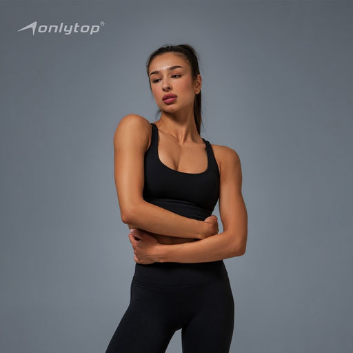 Топ спортивный женский ONLYTOP Sculpt, размер 42 (S), чёрный
