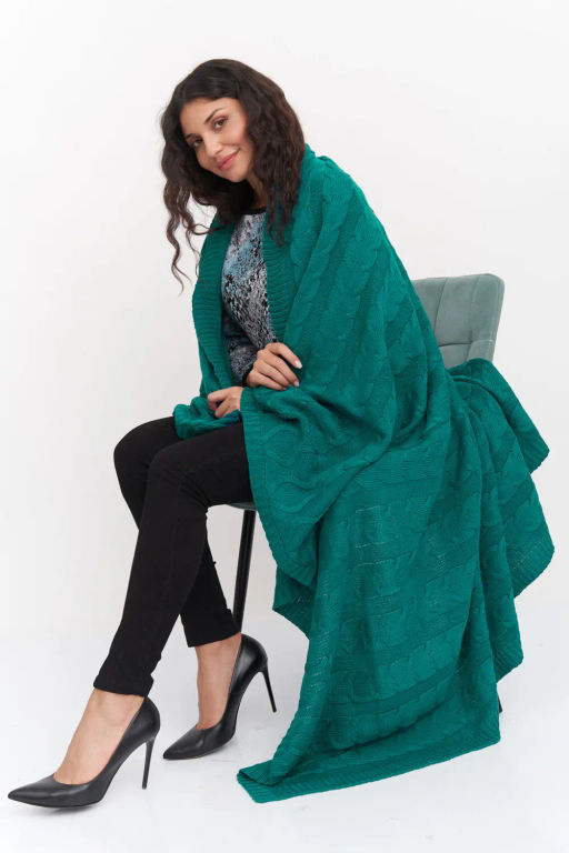 ЗЛАТА Плед 35969/изумруд