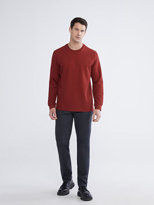 Bisiklet Yaka Erkek Sweatshirt