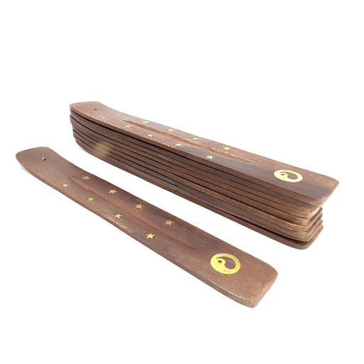 Подставка под благовония PATTI Лыжа Инь-Янь дерево уп 10шт PWH-P-YY - Сандаловый дом фото 2