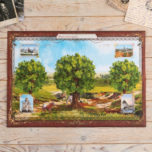 Родословная книга в шкатулке «Древо семьи», 56 листов, 20×26 см