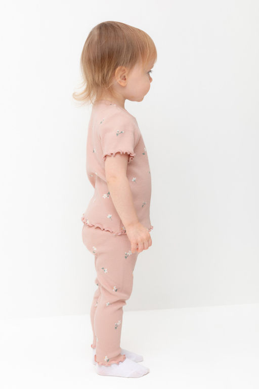 Crockid _ КР 400770/дымчатая роза,милые цветочки к543 брюки (лосины) д/дев яс  фото 4