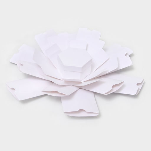 Коробка - сюрприз раскладушка, белая, с лентой и двойным скотчем для сборки, 19×13 см