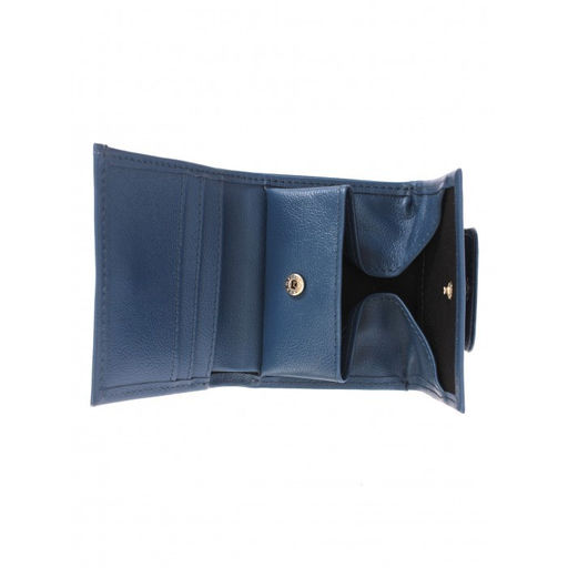 Портмоне женское Croco-ПР-906 натуральная кожа 1 отд, 4 карм, синий бергамо (47) 265137  фото 3
