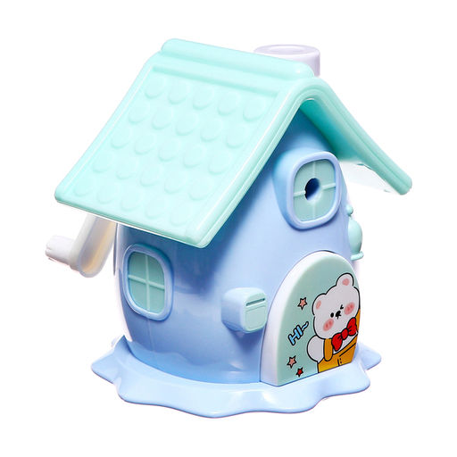 Точилка механическая с контейнером, 5 видов заточки, Домик синий - Simaland фото 2